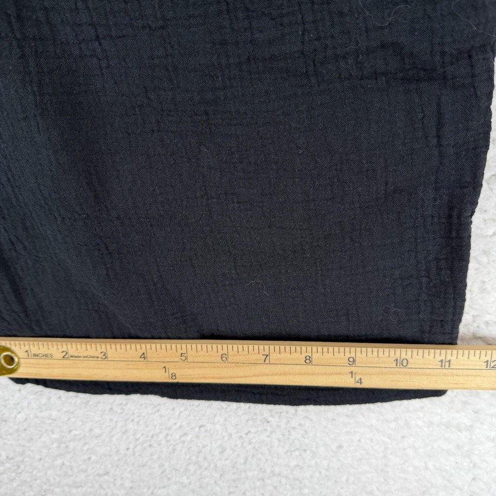 Hurley Pants Womens Small Black Cotton Crepe Wide Leg Elastic Waist Sweatpants - Picture 8 of 9